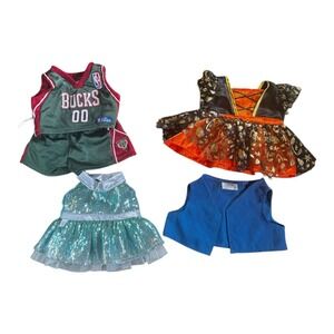Build-A-Bear Workshop Clothes Lot‎ Of 5 Pieces Basketball outfit/Halloween Dress